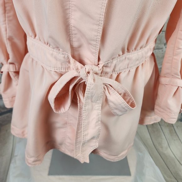 Banana Republic Balletcore Feminine Spftgir Peplum Jacket Blush Pink Size Medium - Picture 6 of 16